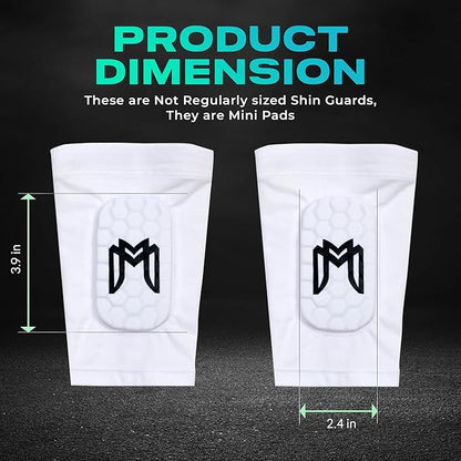 Mini Shin Guards Soccer – Built in Shin Pad Sleeves for Mens, Women, Teens - Small Shin Guards