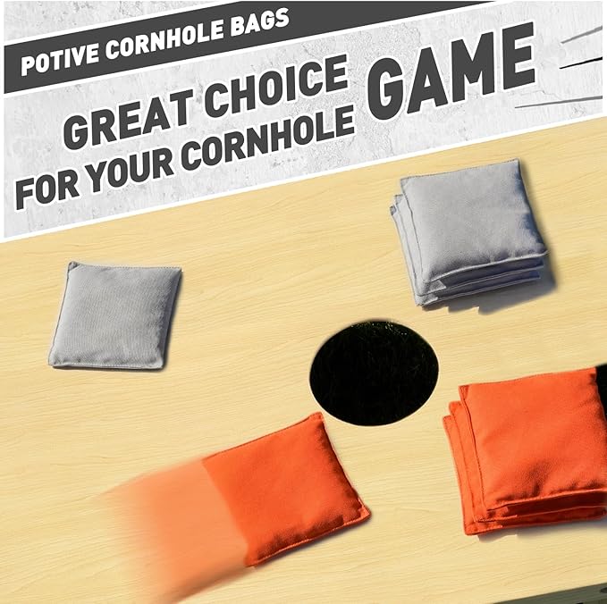 Cornhole Bags Set of 8 Regulation Corn Hole Bean Bags for Cornhole Game, Professional Weather