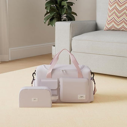 FIORETTO Women's Gym Duffle Bag with Shoes Compartment, 37L Capacity, Ideal for Travel, Gym