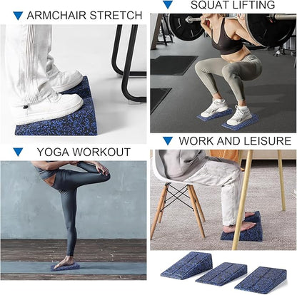 Slant Board Squat Wedge for Calf Stretchingï¼? Pcs 12" x 6.3" Foot Stretcher Balance Board for
