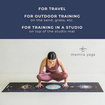 Mantra Yoga Travel PRO 1.5mm - Foldable Fitness & Exercise Mat with Bag | Lightweight, Compact &