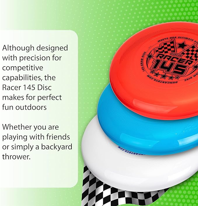 Duncan Racer 145G Weighted Flying Disc - Ultimate Disc for Junior Division, Best for Beach and