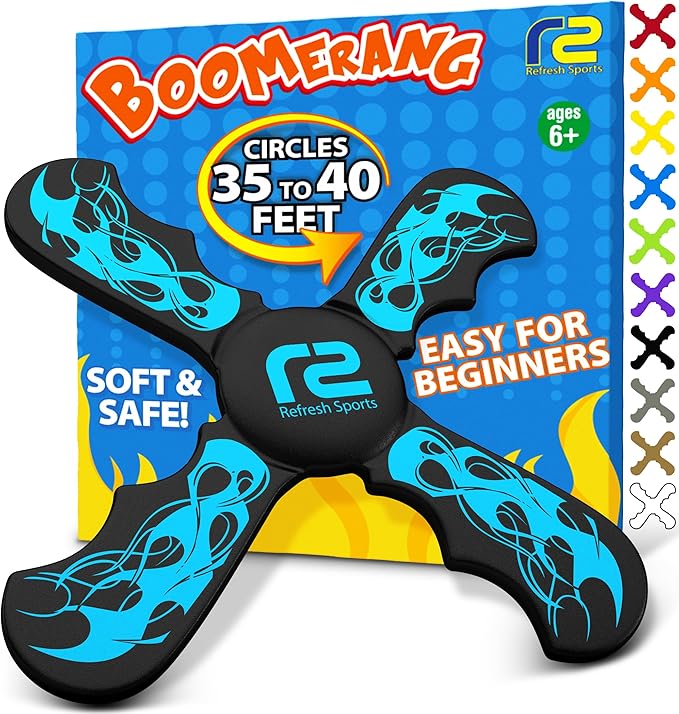 Outside Toys Boomerang For 5+ Year Boys Toys & Games - Soft Kid Toys Indoors or Outdoors - Toys For