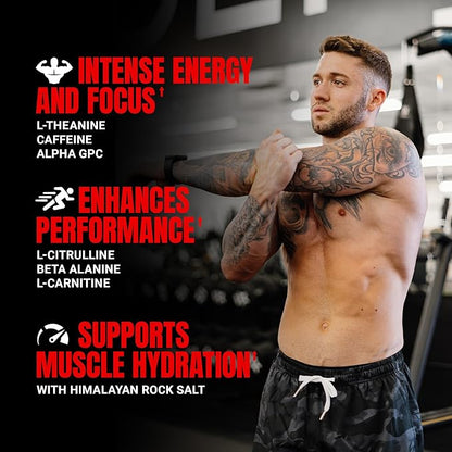 PROSUPPS Mr. Hyde Nightmare Pre Workout Powder with Caffeine & Beta Alanine - Preworkout for