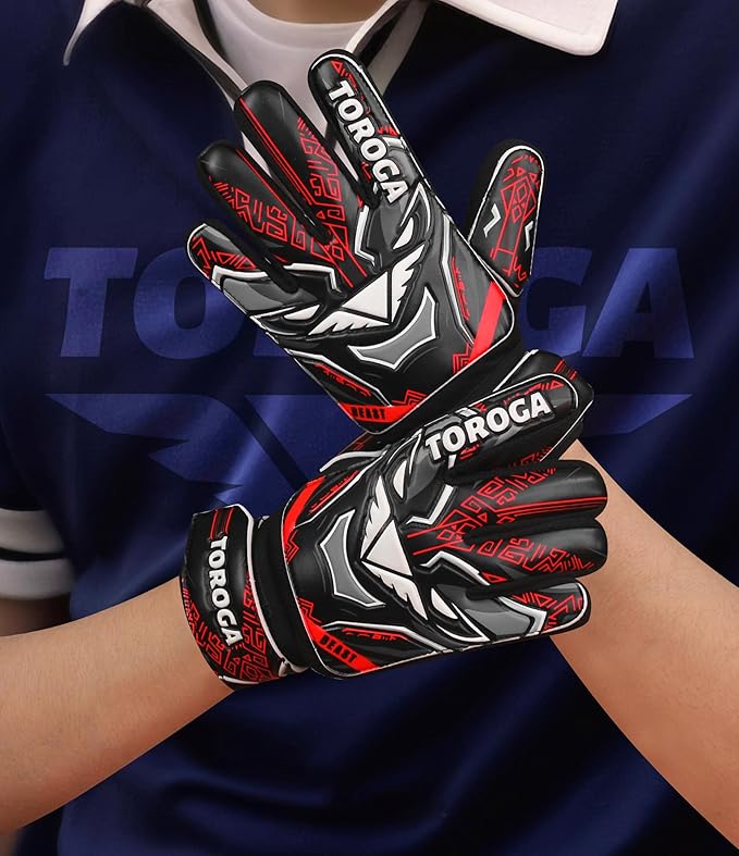 Goalkeeper Gloves for Kids & Youth – Soccer Goalie Gloves, Strong Latex Grip, Double Wrist Support