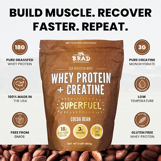 B.rad Superfuel - Grass Fed Whey Protein Isolate Boosted with Creatine | Farm-Fresh