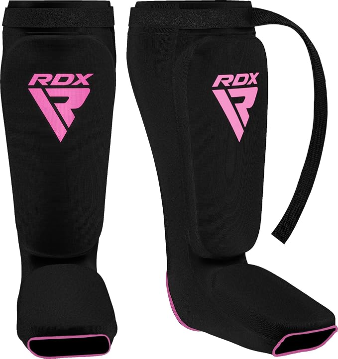 RDX Shin Guards Kickboxing Muay Thai, SATRA Approved, MMA Leg Instep Protection Pads, Sparring