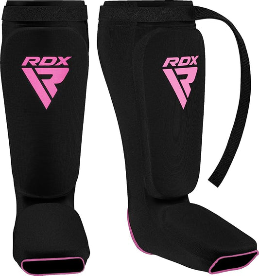 RDX Shin Guards Kickboxing Muay Thai, SATRA Approved, MMA Leg Instep Protection Pads, Sparring