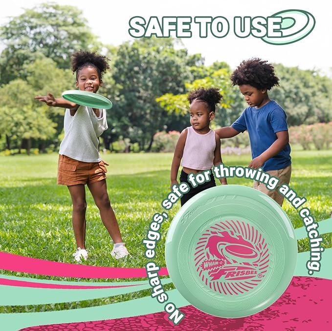 Wham-O Frisbee Go Flying Disc, 9 Inch Lightweight Sports Disc for Beginners Outdoor Beach Backyard