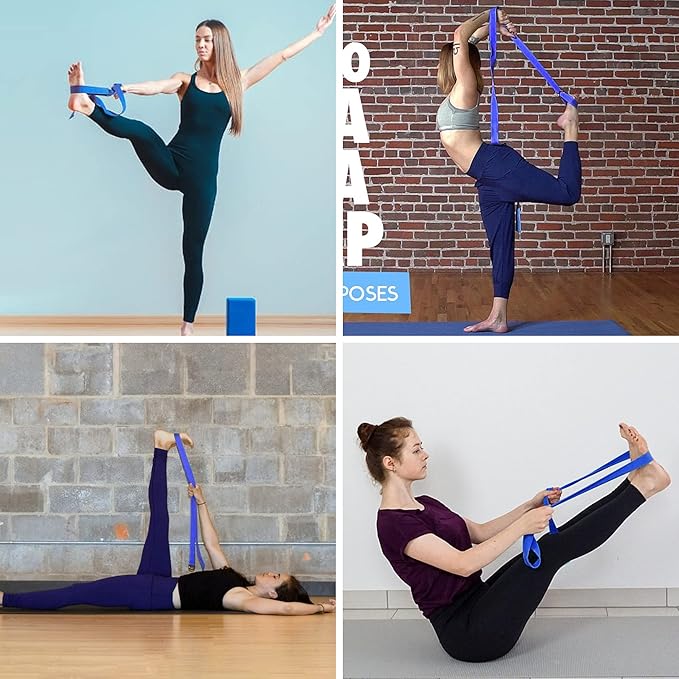 Yoga Mat Set for Beginners,Yoga Mat with Carrying Strap,Yoga Blocks 2 Pack with Yoga Strap,Yoga