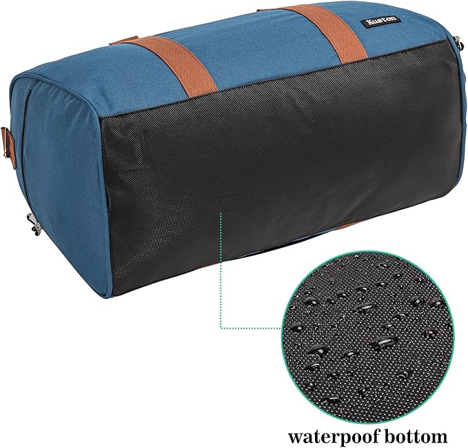 Kuston Sports Gym Bag with Shoe Compartment&Wet Pocket,Travel Duffel bag,Weekend Bag,Workout Bag