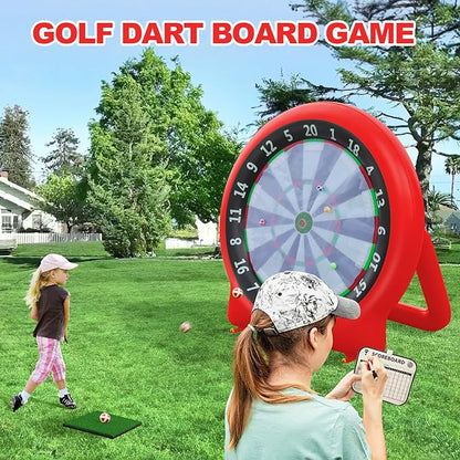 Giant Dart Board Inflatable with Pump, Outdoor and Indoor Soccer Sport Kick Dartboard for Kids and
