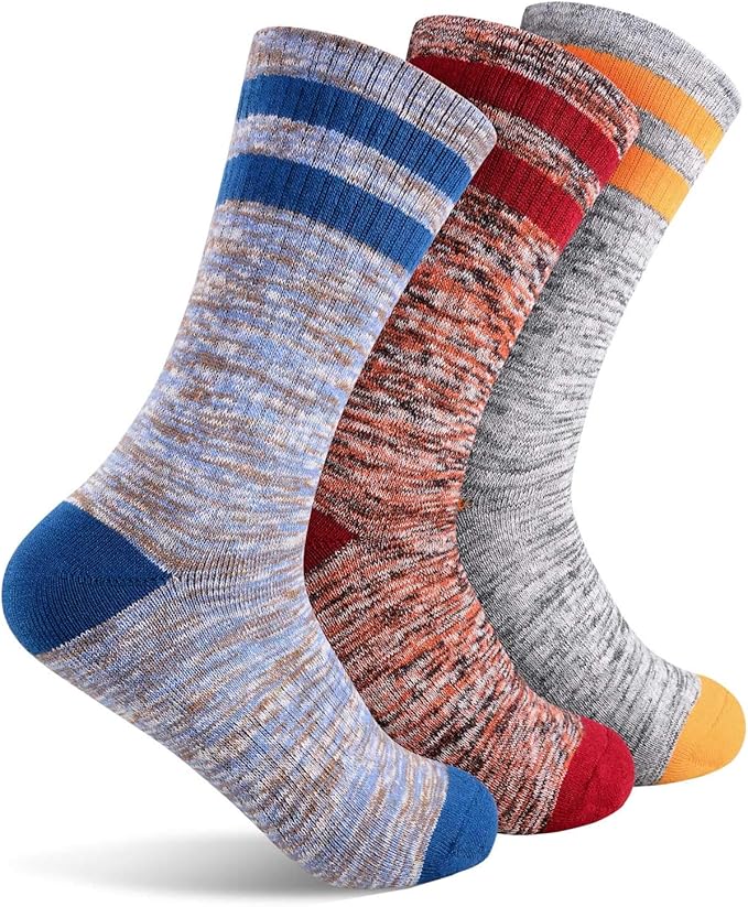 FEIDEER Hiking Walking Socks For Women, Multi-pack Outdoor Recreation Socks Moisture Wicking Crew