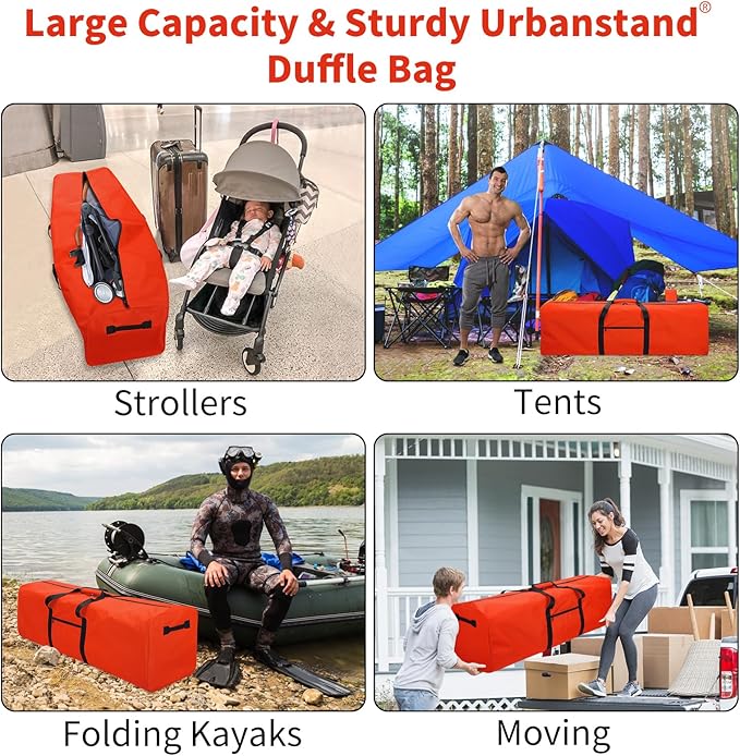 Urbanstand 48 Inch Travel Duffle Bag Extra Large Sport Equipment Duffel Bags with 2-way Lockable