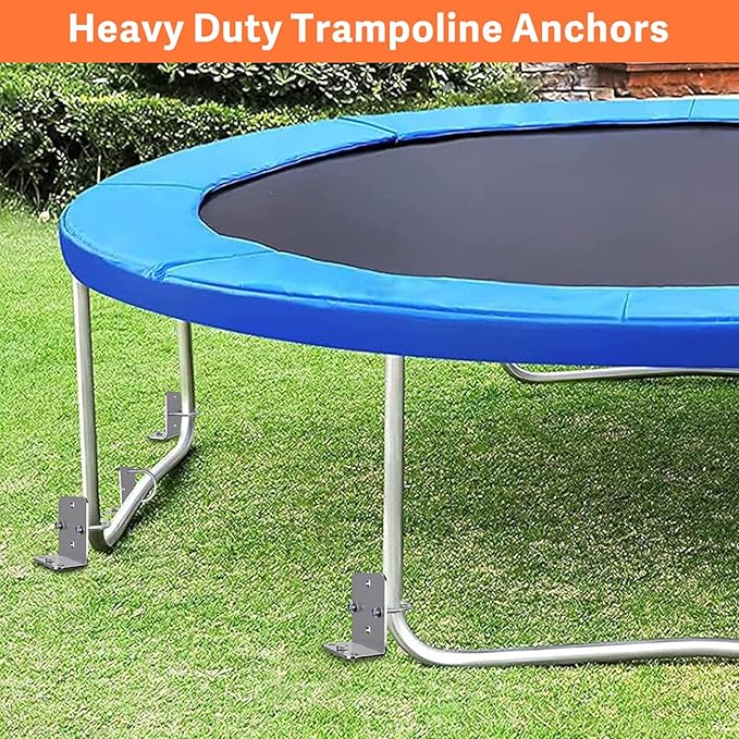 Eurmax USA Ground Anchors Heavy Duty Adjustable L-Shaped Head Shed Tent Stakes Trampoline Anchors