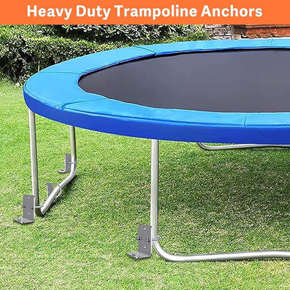 Eurmax USA Ground Anchors Heavy Duty Adjustable L-Shaped Head Shed Tent Stakes Trampoline Anchors