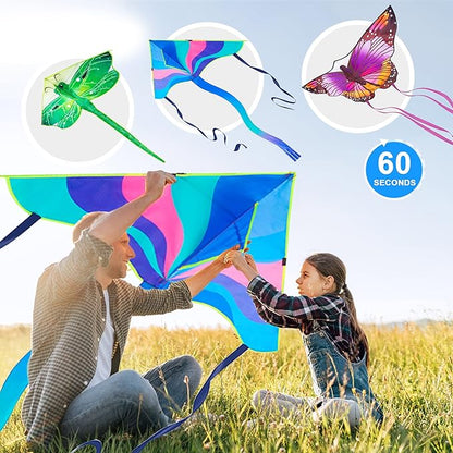 Large Kites for Adults Kites for Kids Ages 4-8， 8-12 Beach Park Outdoor Game Activities, Gifts for