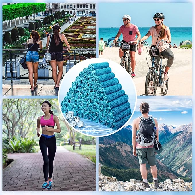 Honoson Cooling Towel Bulk - Neck & Face Cool Chilly Towels Microfiber Breathable Sport Sweat Rag