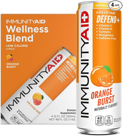 IMMUNITYAID Wellness Blend, With Echinacea, Zinc, Astragalus and Vitamin C, Only 45 Calories, 100%