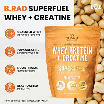 B.rad Superfuel - Grass Fed Whey Protein Isolate Boosted with Creatine | Farm-Fresh