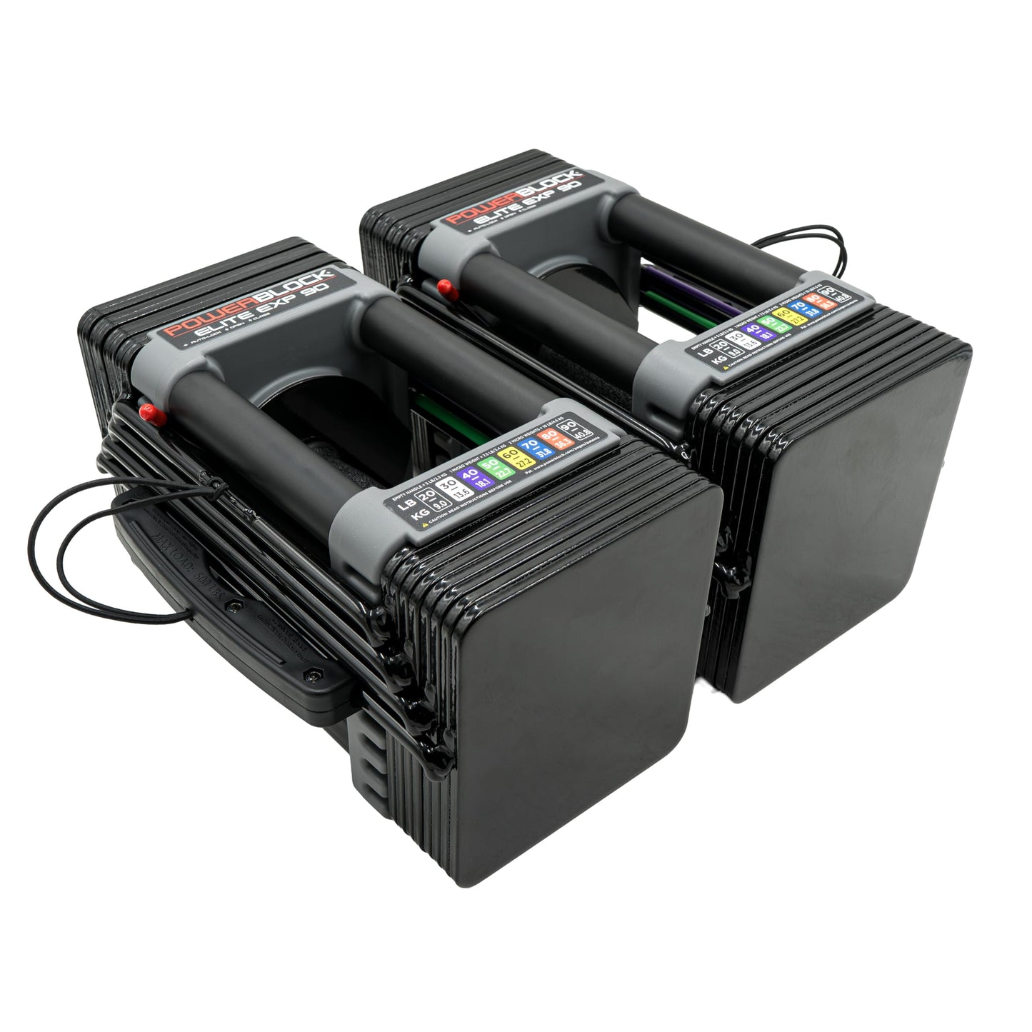 PowerBlock Elite EXP Adjustable Dumbbells, Sold in Pairs, Stage 1, 5-50 lb.