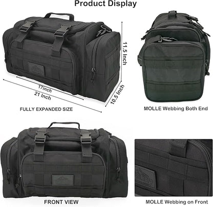 Duffel Bag – Heavy Duty Tactical Gym Bag for Men, Splashwater-Proof Weekender Travel Bag for