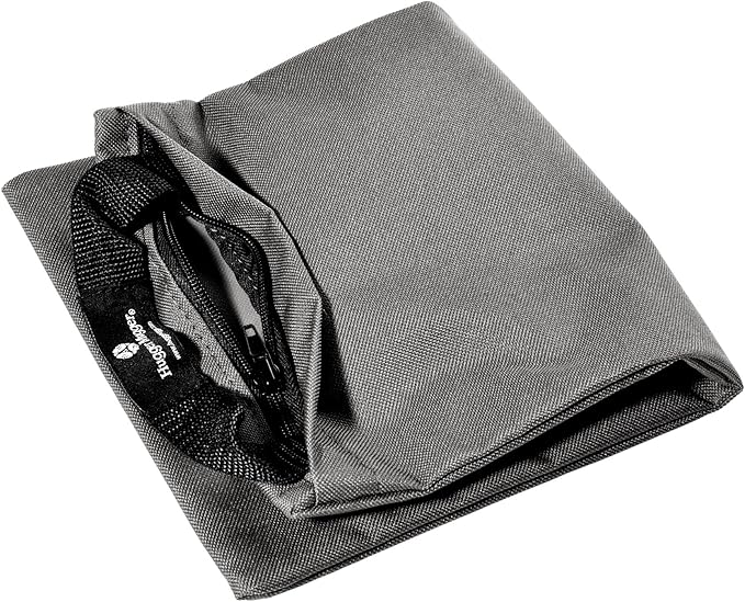 Hugger Mugger Unfilled 10lb Yoga Sandbag - Adds Weight to Your Poses, Zipper Cover, Sturdy Handle
