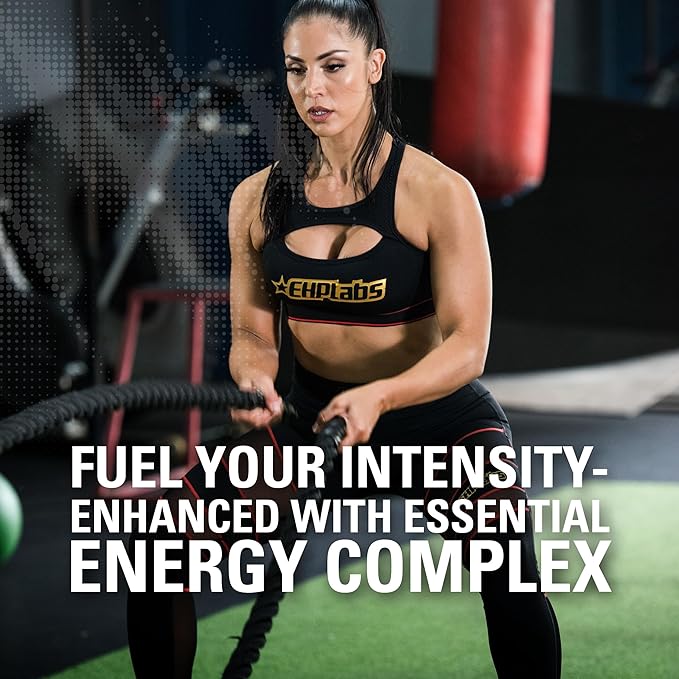 EHP Labs OxyShred Hardcore Super Dosed Pre Workout Powder - Preworkout Powder with L Glutamine &