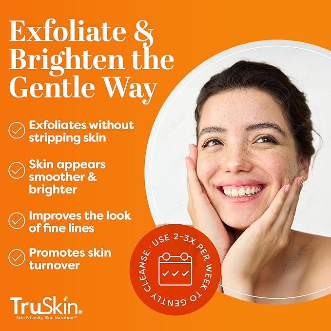 TruSkin Vitamin C Gentle Face Scrub - Brightening Daily Face Exfoliator for All Skin Types