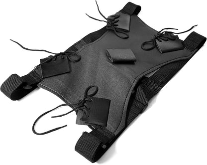 Sword Back Holster Complete with Balaclava. Black Leather Carrying Case, Ninja Hero Sheath-Weapons