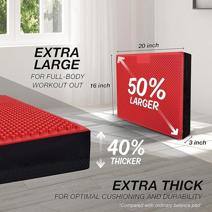 Yes4All Upgraded Size Foam Pad for Exercise, Nonslip Foam Balance Pad Physical Therapy, Yoga &