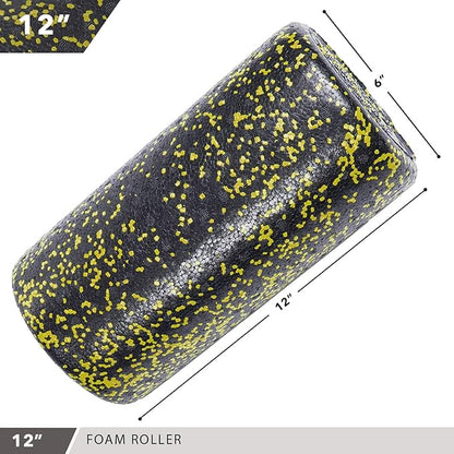 High-Density Round Foam Rollers - 4 Size and 8 Color Options - Massage Rollers for Stretching, Deep