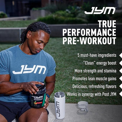 JYM Supplement Science Pre JYM Rainbow Sherbet Pre Workout Powder for Men & Women, BCAAs
