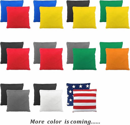 Cornhole Bags Set of 8 Regulation Professional Corn Hole Bean Bags Weather Resistant for Tossing