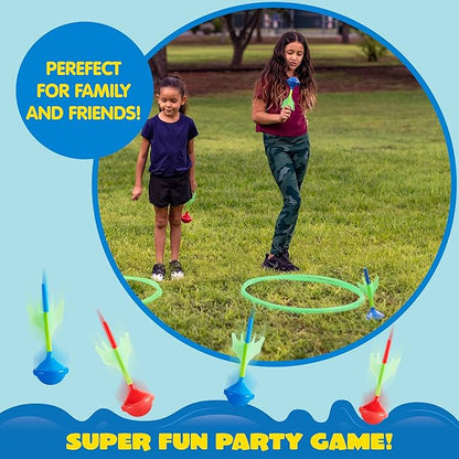 JOYIN Lawn Darts Game Set for Kids and Adults - Glow in The Dark Outdoor Lawn Games for Adults and