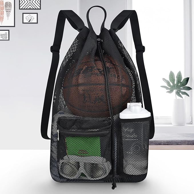 Mildbeer Large Drawstring Backpack for Men Women Athletic Gym Sports Workout Beach Swimming