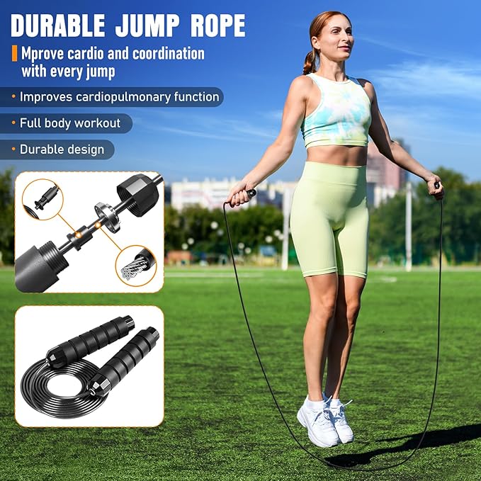 Agility Ladder, Speed Training Equipment Set, 20ft Agility Ladder, 12 Soccer Cones, 4 Hurdles, Jump