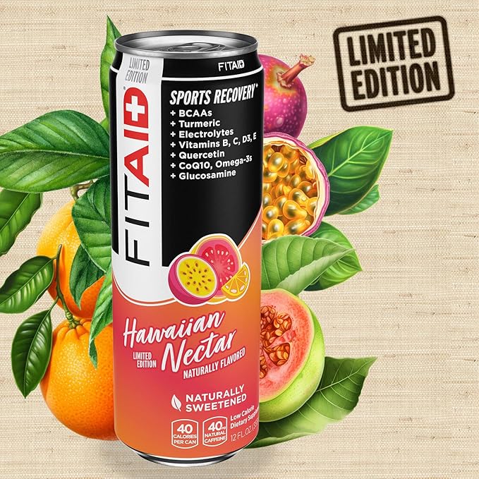 FITAID Post Workout Recovery Drink, Hawaiian Nectar, Passion Fruit, Orange & Guava, BCAAs