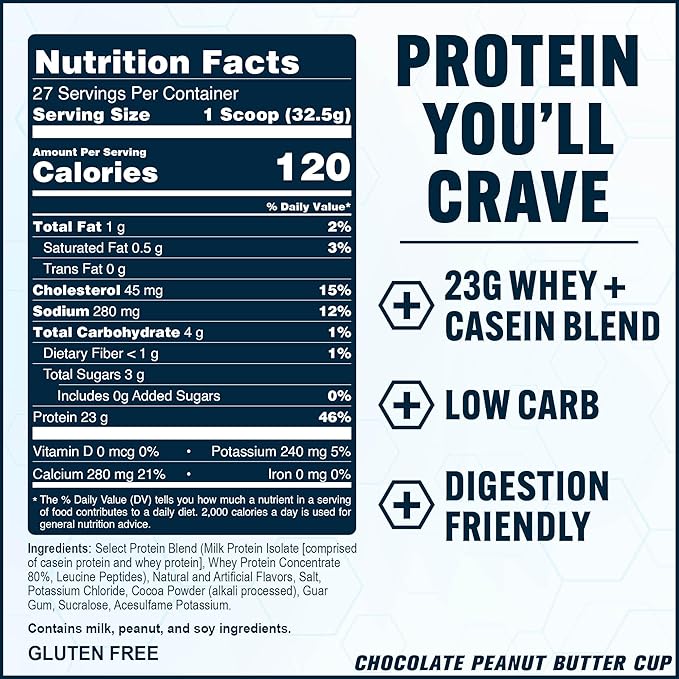 PEScience Select Protein Powder, Whey and Casein Blend, Clean Protein Powder for Women and Men, Low