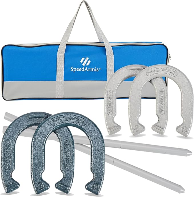 Horseshoes Outside Game Set - Universal Size Lawn Horseshoes Outdoor Games for Parties Beach