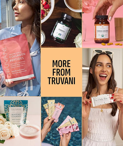Truvani Vegan Pea Protein Powder | Peanut Butter | 20g Organic Plant Based Protein | 10 Servings |