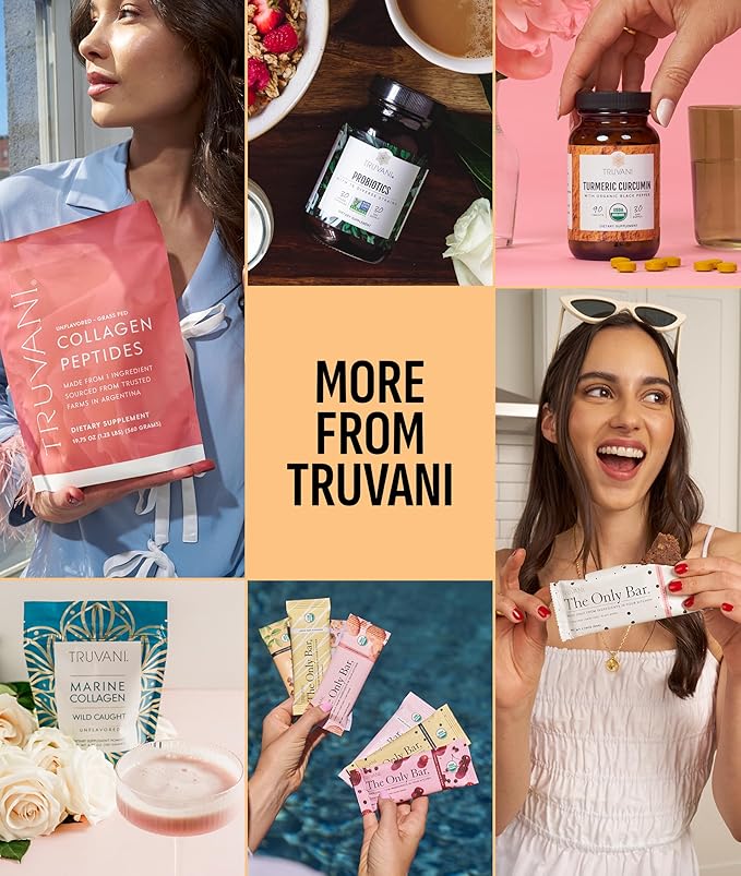 Truvani Vegan Pea Protein Powder | Peanut Butter | 32.7g Organic Plant Based Protein | 1 Serving |