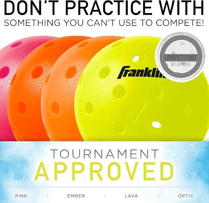Franklin Sports X-40 Outdoor Pickleballs - Official Ball of USA Pickleball, APP Tour + US Open
