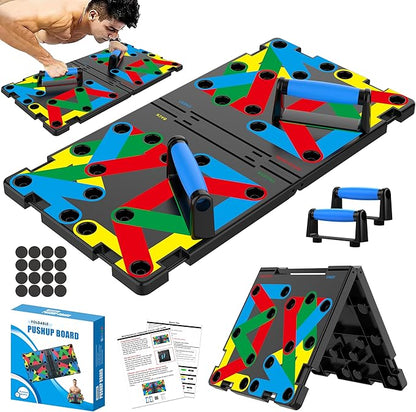 Solid Push Up Board 15 in 1 Home Workout Equipment Multi-Functional Pushup Stands System Fitness