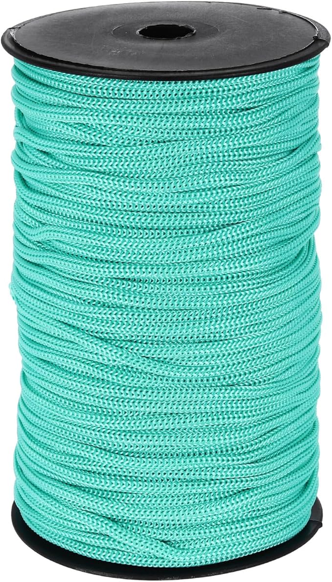 MECCANIXITY 3/16 Inch Polypropylene Rope Braided Ropes, 328ft Nylon Rope Hollow Utility Cord for