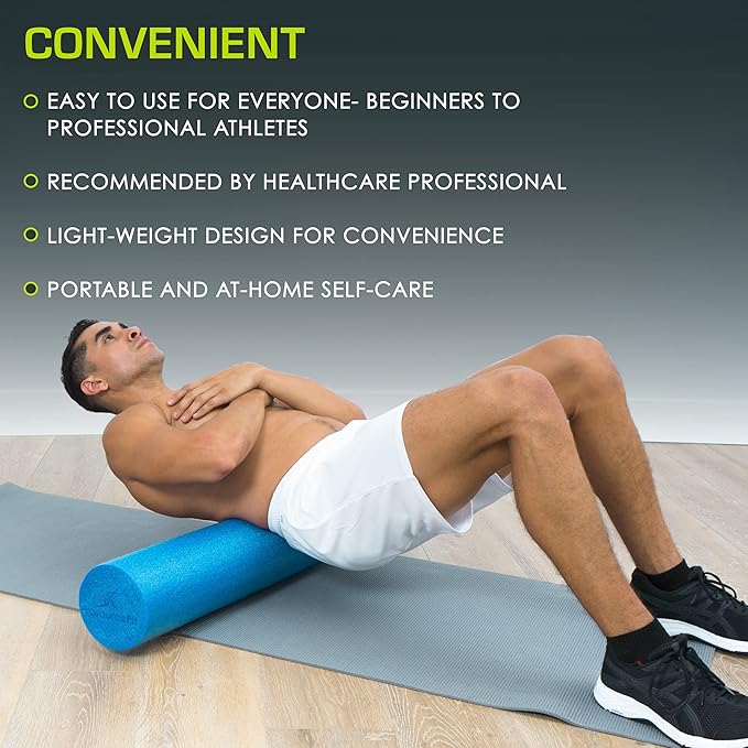 ProsourceFit Flex Foam Rollers for Muscle Massage, Physical Therapy, Core & Balance Exercises