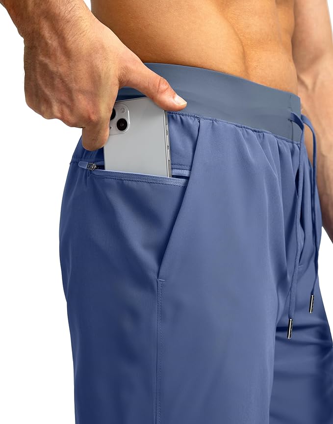 Men's Running Shorts with Zipper Pockets 9 Inch/ 7 Inch / 5 Inch Lightweight Quick Dry Gym Workout