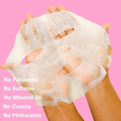 40 Pack Collagen Face Masks Skincare Bulk for All Skin Types,Hydrating Spa Face Mask for Sensitive