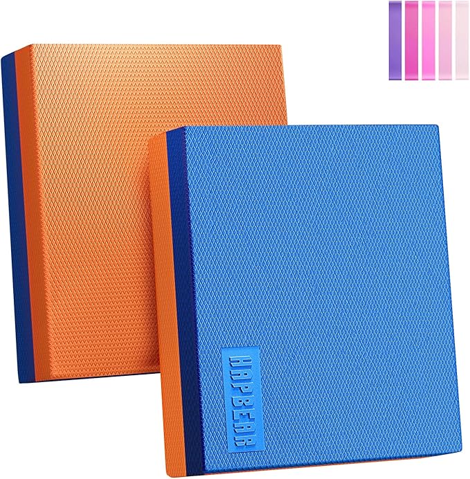 HAPBEAR Exercise Balance Pad - 15"x12" Non-Slip Textured Bottom Stability Training Mat - 2.25"