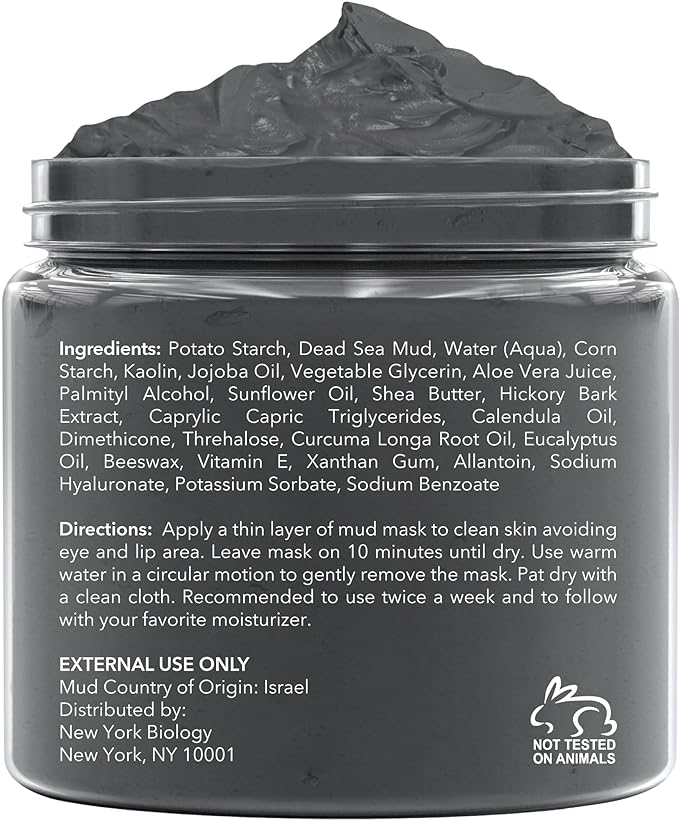 New York Biology Dead Sea Mud Mask for Face and Body | with Eucalyptus | Spa Quality Pore Refiner